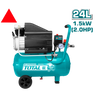 Compresor de Aire Eléctrico 1.5kW 24L 2850 rpm