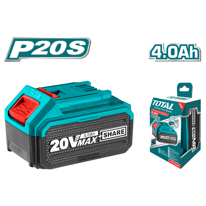 Batería de Litio-ion 20V (4.0AH) TOTAL - Total Tools