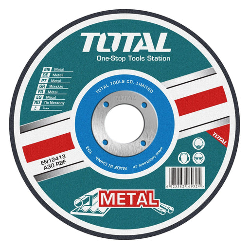 Disco de corte para metal 7'' (180x1.6x22.2MM) TOTAL - Total Tools