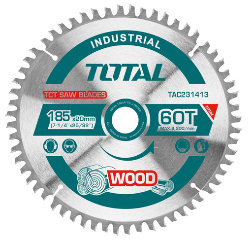 Disco de sierra corte madera 7 1/4'' (185MMX60D) TOTAL - Total Tools