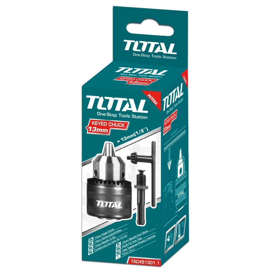 Mandril 13mm con Adaptador SDS Plus | Total Tools | Alta Resistencia