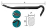 Barretilla Manual de Acero 36'' x 1 3/16'' x 16''