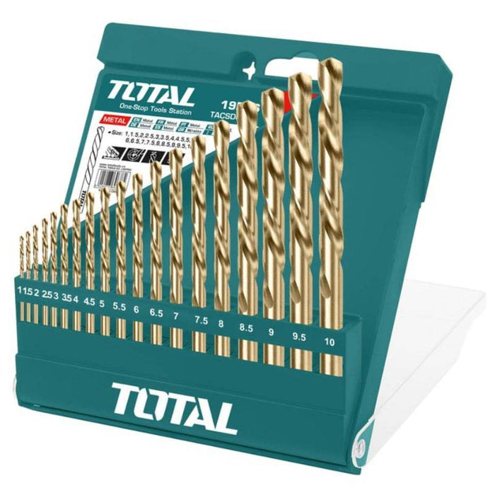 Set brocas metal HSS 19pzas TOTAL - Total Tools