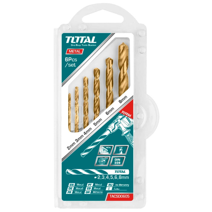 Set de brocas para metal HSS 6pzas TOTAL - Total Tools