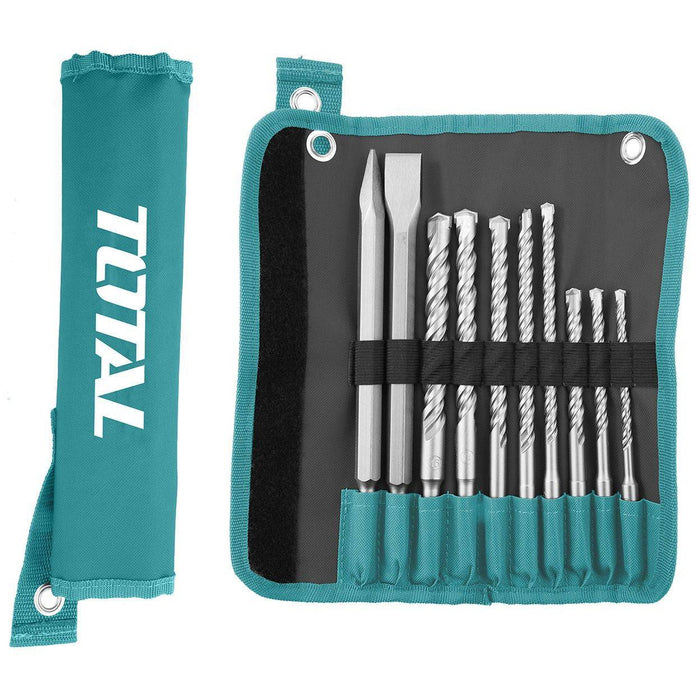 Set de brocas y cinceles 10pzas TOTAL - Total Tools