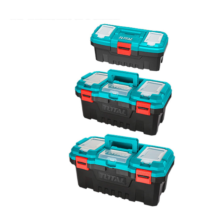 Set caja de herramientas plasticas 14", 17" y 20" - Total Tools