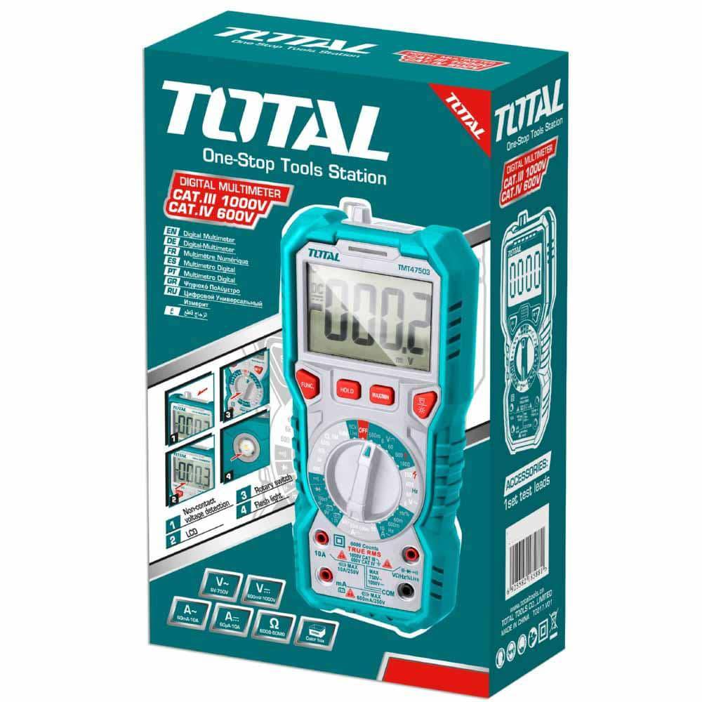 Multitester Digital Total Tools | Detección de Voltaje Sin Contacto