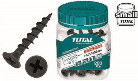 Frasco de tornillos 3.5 x 32mm (200pzas) TOTAL - Total Tools
