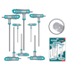Set llaves allen mango T 8pzas - Total Tools